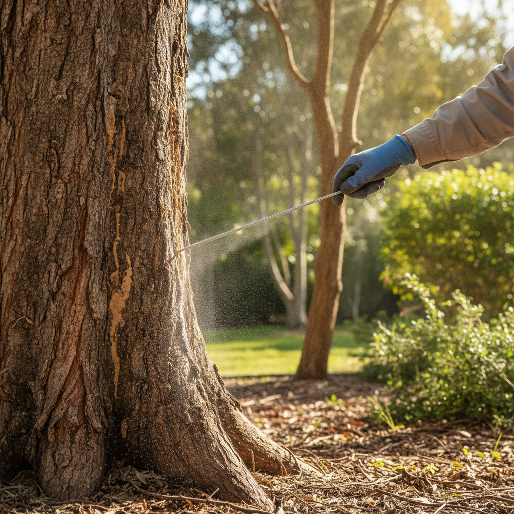 Tree Termite Treatment dont show any peoples faces just hand