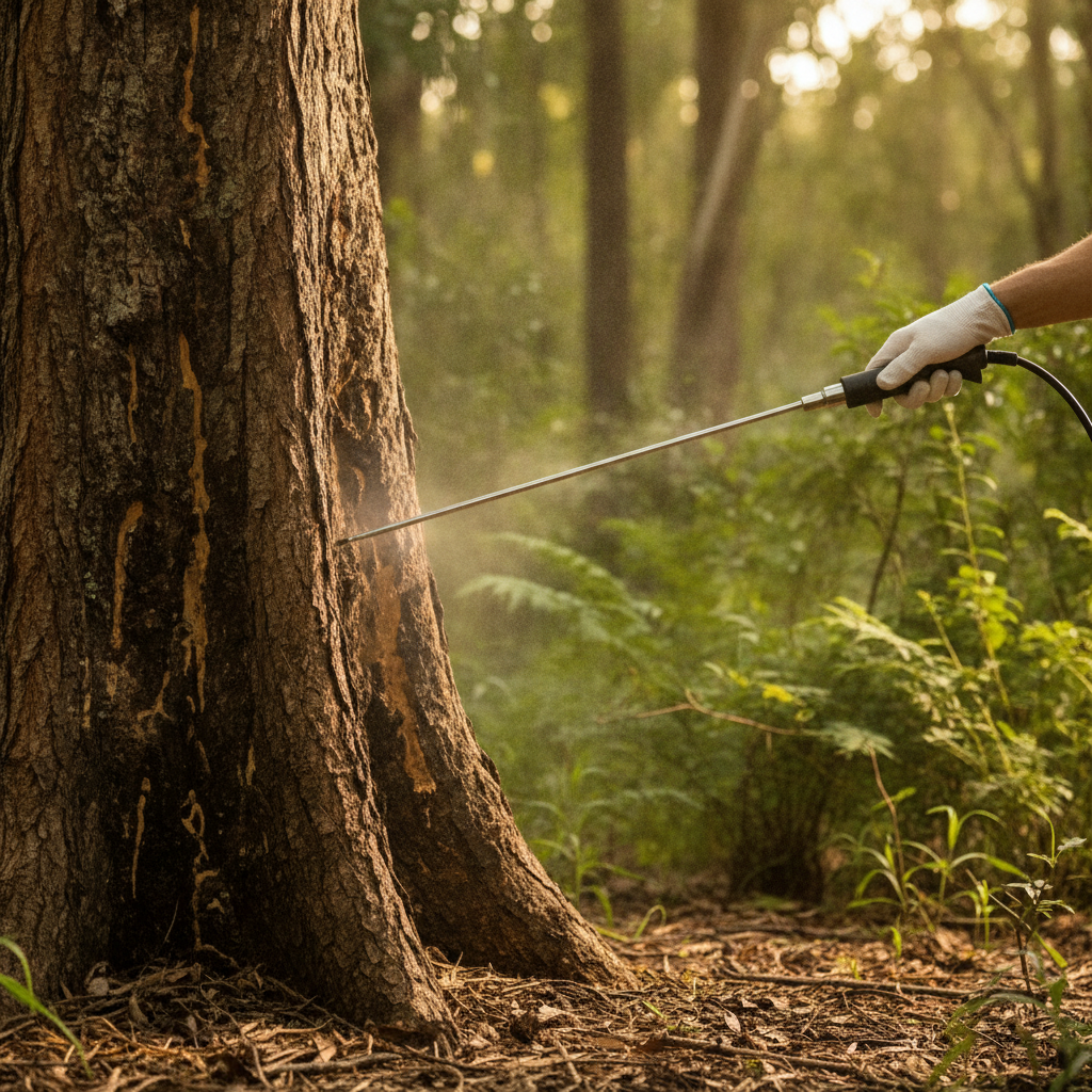 Tree Termite Treatment dont show any peoples faces just hand